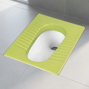 Inodoro de Cerámica Verde Rústico, Tipo Orissa, Montado en el Suelo, para Proyectos de Hoteles con Estilo Africano Auténtico - Product Image 4