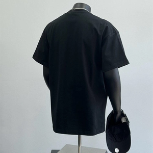 T-shirts décontractés imprimés avec des motifs personnalisés, 100% coton, unisexe, streetwear, coupe ample, vente en gros, OEM, étiquette privée - Product Image 3