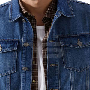 Veste décontractée pour homme, coupe régulière, séchage rapide, respirante, coupe-vent, doublure en coton, col classique, fermeture à boutons recouverts - Product Image 3