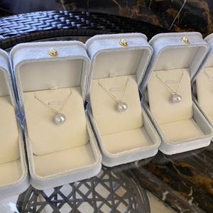 Colgante de Perla de Agua Dulce Clásica Grande de 11-12 mm, Edición Queen, con Cadena de Oro de 18K y Plata S925, Lujoso Colgante de Oro de 18k - Product Image 5