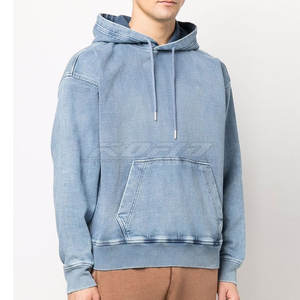 เสื้อฮู้ดผู้ชายผ้าซักกรดเสื้อฮู้ดแขนยาวแบบสวมหัวแนวสตรีทแฟชั่นลำลองทันสมัย - Product Image 3