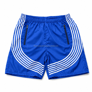 Nylon <b>Windbreaker</b> Short Waterproof <b>Beach</b> Elastic Print Solid Drawstring Gym Sweat Nylon <b>Windbreaker</b> Short - Product Image 5