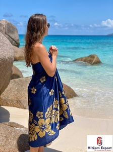 Paréo Hawaïen Personnalisé en Chiffon 100% Rayonne, Sarong Polynésien Floral Léger Tissé, Cache-Maillot de Plage d'Été, Fabricant OEM ODM - Product Image 3