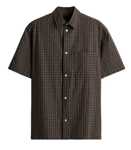 Calidad superior transpirable alta tendencia enorme listo stock de 100% algodón suave cuadros hombres Casual media manga cuello camisas - Product Image 6