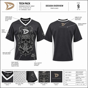 Custom Logo <b>Y2K</b> Mesh Sports Jersey Mens Dark Charcoal Gothic Skull Printed Oversized Athletic Streetwear Short Plus Size - Product Image 6