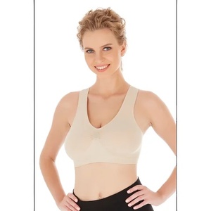 Soutien-gorge d'entraînement à soutien élevé avec logo personnalisé Débardeurs de yoga respirants dans le dos Vêtements de sport pour femmes, vêtements de fitness longs grande taille sans couture - Product Image 1