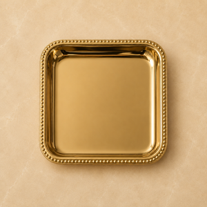 Exclusive Stainless Steel <b>Rectangular</b> Serving Tray Brushed <b>Gold</b> Finish Premium Display Platter Elegant Table Organizer - Product Image 3