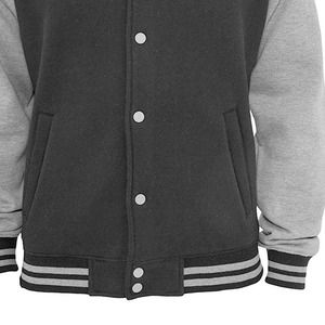 Hot Selling Unisex Varsity <b>Jackets</b> Cartoon Solid Color <b>Winter</b> Outerwear Stand Wool Sleeves Canvas Hooded Bulk Quantity - Product Image 4