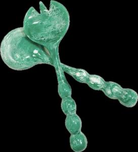 Juego de utensilios para servir ensalada de resina estilo americano, juego de cucharas para ensalada de resina verde bosque, vajilla de resina hecha a mano, cuchara para servir de resina. - Product Image 6