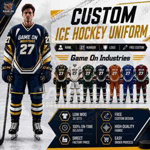 Sublimation Printed Top Quality Custom Team Sportswear Breathable Polyester Long Sleeve Match Training Wear Ice Hockey Uniform - Product Image 4