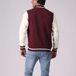 Blouson Bomber Varsity de Haute Qualité pour Femme, Corps en Laine avec Manches en Cuir Véritable, Col Montant, Blouson Universitaire pour Homme - Product Image 6