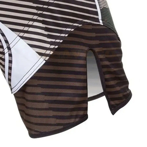 Shorts de boxe confortables pour hommes, entièrement personnalisables avec logo sur le devant, fabrication directe, respirants, 100% polyester, vêtements de sport, arts martiaux - Product Image 6