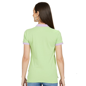 100% Cotton Premium Quality Solid Color Women's Stylish Polo Shirts Custom Design Color Size Turn Down Collar Polo Shirts - Product Image 2