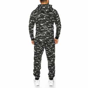 Mens Heavyweight Hoodie With Hood 500 GSM Cotton Camo Design Printed Oversized Cropped Hoodie Men Custom Tracksuit - Product Image 3
