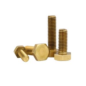 Factory Direct Sale ISO Certified Good Quality Durable Brass Hex <b>Bolt</b> with Yellow Zinc Plating OEM/ODM Available - Product Image 1