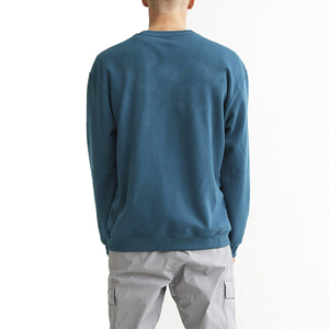 Blue Crew Neck <b>Pullover</b> <b>Sweater</b> Full Sleeve Casual Printed Geometric 100% Cotton Regular Fit Women's Winter Knitted - Product Image 3