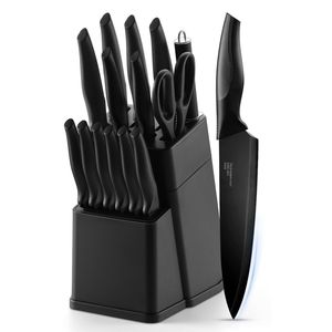 Set di Coltelli da Cucina di Lusso in Acciaio Inossidabile ad Alto Contenuto di Carbonio da 15 Pezzi con Blocco Auto-Affilante - Product Image 1