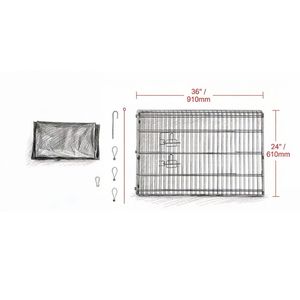 Cuccia Moderna Rettangolare per Cani da Esterno con Tetto in Acciaio Salvaspazio per Animali di Piccola Taglia - Product Image 2