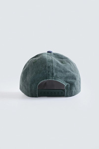 Unisex Green Denim Baseball Cap <b>Purple</b> Brim 6-Panel Fitted Breathable Waterproof 3D Embroidery Metal Buckle Casual Adult Spring - Product Image 4