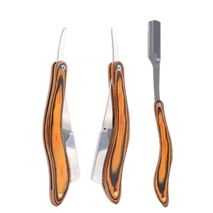 Classic Folding Beard Barber <b>Single</b> <b>Blade</b> Wooden Handle Straight <b>Razor</b> Safety <b>Razor</b> for Men Shaving - Product Image 5