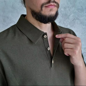 <b>POLO</b> Men's <b>Linen</b> <b>Shirt</b> <b>Linen</b> <b>Polo</b> tshirt <b>Linen</b> t-<b>shirt</b> for men Organic Flax t-<b>shirt</b> <b>Linen</b> Men's T-<b>shirt</b> Summer <b>shirt</b> <b>Linen</b> - Product Image 3