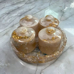 Tarro de Resina Epoxi Hecho a Mano con Tapa para Joyería, Dulces, Almacenamiento de Cocina, Organizador de Cosméticos y Decoración del Hogar - Product Image 1