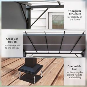 Patio Gazebo Elegant Canopy & Pergola for Outdoor Entertaining - Product Image 4