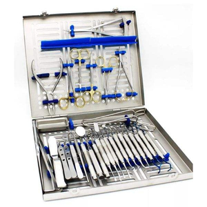 Kit chirurgical dentaire professionnel de 33 pièces pour implants, instruments orthodontiques et parodontaux, en acier inoxydable, réutilisable et autoclavable - Product Image 3