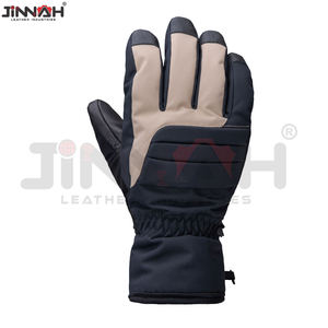 New Fashionable Best Design Winter Warm Waterproof Cowhide Leather Unisex <b>Ski</b> Snowboard Mittens Gloves Men - Product Image 4