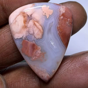 High Quality Natural Cotton Candy Agate Cabochon Loose Gemstone Jewelry Making Material - Product Image 1