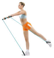 ALLWINWIN GYS05 Gym Stick - Tongkat Pilates dengan Resistance Tube untuk Latihan Yoga