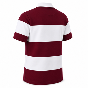 Chemise à col rayé pour homme avec logo personnalisé, écologique, 100% coton, style preppy streetwear, manches courtes, design color block - Product Image 6