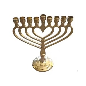 Exclusive Centerpiece Metal 9 Arms Menorah Candle Holder Stylish Candelabra <b>Decorative</b> <b>Table</b> Interior Accent - Product Image 6