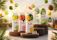 Groothandel OEM ODM 100% sap, magere bruiswater 330ml GRAPEFRUIT smaak voor zomerse sfeer