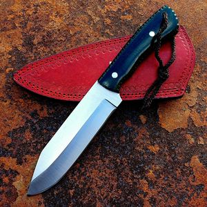 Couteau de camping à lame fixe haut de gamme en acier inoxydable avec étui en cuir, manche pleine longueur, options de personnalisation, approvisionnement en gros USA Europe - Product Image 3