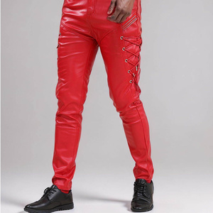 Pantalones de Hombre de Primera Calidad, Cuero Genuino, Corte Recto, Cintura Media, Estilo Casual Urbano, Impermeables, Hechos en Fábrica con Piel de Vacuno - Product Image 2