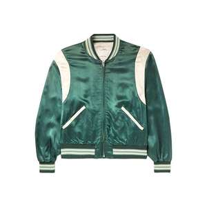 Varsity <b>Jacket</b> Fashion College Baseball Satin <b>Jacket</b> Custom Lightweight Outerwear Satin <b>Jacket</b> - Product Image 1
