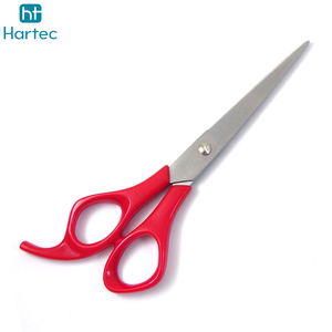 Tijeras de Barbero de Acero Inoxidable de la Más Alta Calidad con Cómodo Agarre de Plástico Rojo, Herramientas Profesionales para Cortar el Cabello en Salón - Product Image 4