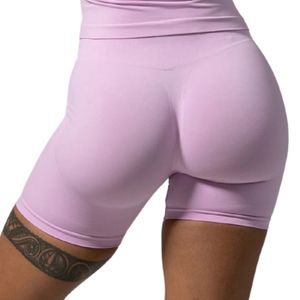 Women's Lavender Pump High Rise <b>Short</b> High Waist Stretch Seamless Workout <b>Shorts</b> <b>Gym</b> Fitness Training Activewear Wear - Product Image 5