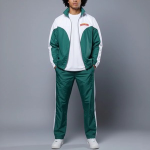 Chándal Deportivo para Hombre YOURBRAND, Verde y Blanco con Bloques de Color, Cierre de Cremallera Completo, Bolsillos Laterales, Ropa Deportiva para Otoño - Product Image 6