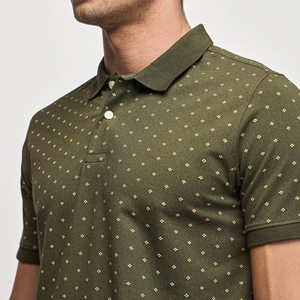 เสื้อโปโลกอล์ฟผู้ชาย ผ้าฝ้าย 100% ระบายเหงื่อได้ดี แขนสั้น ทรงเข้ารูป แห้งเร็ว มีปก พิมพ์ลาย สีพื้น ทันสมัย - Product Image 2