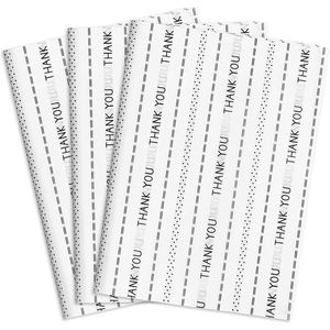 60 Fogli di Carta Velina Bianca 50x35 cm con Scritta 'Grazie' per Confezioni Regalo, Piccole Imprese - Product Image 1