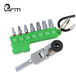 Mrm – Lot de 8 embouts de tournevis à cliquet flexible pour perceuse à percussion, perçage du bois, finition zinc, longueur 13 cm – Toujours à portée de main, facile à transporter – T10-T40 - Product Image 2