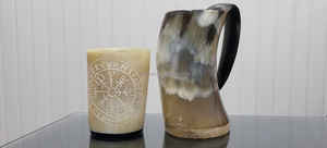 Taza de Cuerno Pulido Ecológica Hecha a Mano, de Cuerno de Buey Auténtico con Asa, para Regalos de Ferias Renacentistas, Cosplay, Colección de Bares - Product Image 5