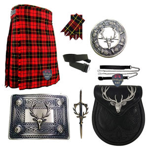 Conjunto Clásico de Kilt de Lana Acrílica Highland de 6 Yardas, 8 Piezas, Premium, Duradero, Ligero, Auténtico, Edición Stag, Ideal para Bodas - Product Image 5