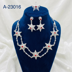 Nuevo Conjunto de Collar y Pendientes Florales de Zirconia Chapados en Oro Indio de MOLL JEWELLERS, Moderno para Mujer, Ideal para Fiestas, Compromisos y Bodas, Certificado - Product Image 2