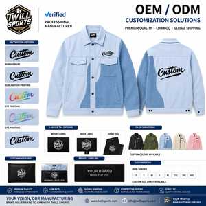 Veste d'hiver personnalisée pour homme en polyester, bleue, chauffante, brodée, à boutons sur le devant, col rabattable, style décontracté - Product Image 4