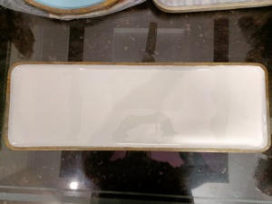 Juego de 2 bandejas para pescado con diseño esmaltado en el interior, bandeja de servir de madera de mango para el hogar, hoteles y restaurantes, personalización disponible. - Product Image 6