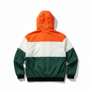 Wholesale Mens Custom Lightweight <b>Waterproof</b> Color Block Hooded Windbreaker <b>Jacket</b> Streetwear Windproof Outdoor Sportswear Coat - Product Image 4