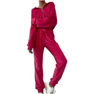Conjunto de Sudadera con Capucha y Pantalones Deportivos Anchos de 2 Piezas para Mujer, Personalizados por el Fabricante - Product Image 4